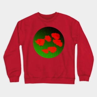 Red Flowers Crewneck Sweatshirt